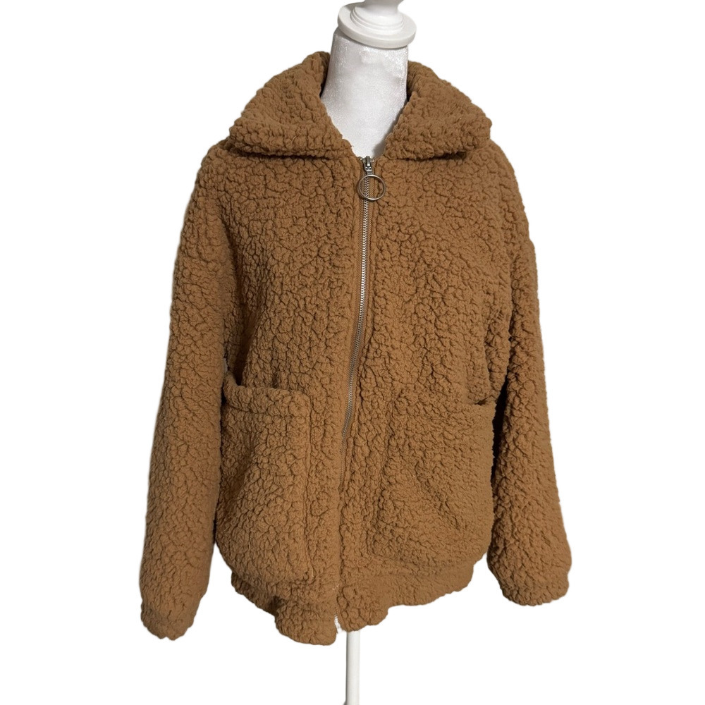 Me Jane Teddy Faux Fur Sherpa Polyester Women Size S
